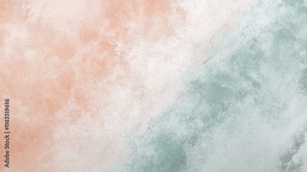 Fototapeta premium A serene dusty pastel background featuring muted tones of peach, mint green, and pale blue in a subtle gradient