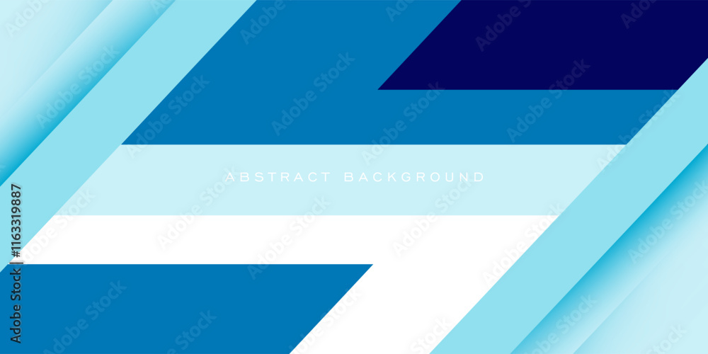 Fototapeta premium Abstract 3d colorful blue illustration background with simple overlap square shape pattern. Cool design. Eps10 vector