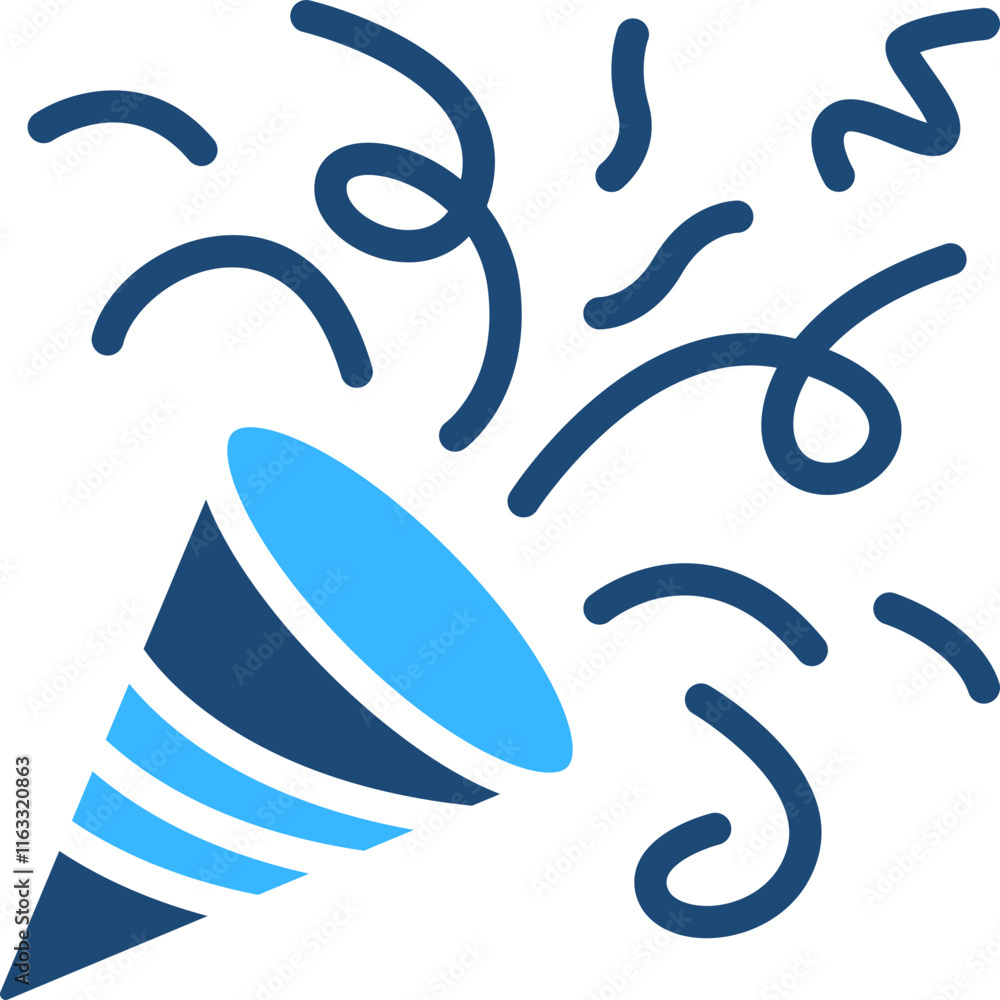 Confetti Solid Color Icon