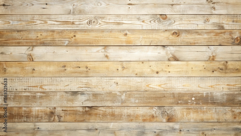 Naklejka premium Rustic Light Brown Wooden Planks Horizontal Texture Background