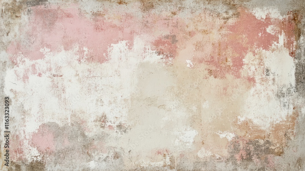 Obraz premium A textured pastel background with muted tones of dusty beige and blush pink, softly transitioning into one another