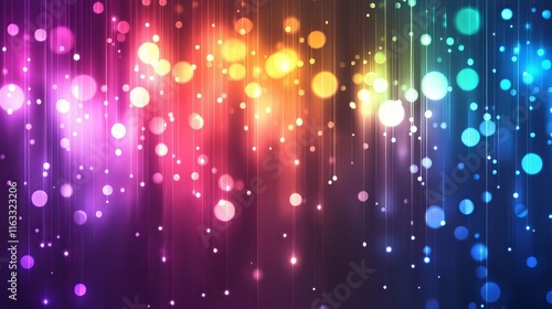 Abstract vector colorful lights background with soft glowing effects and bright bokeh photo