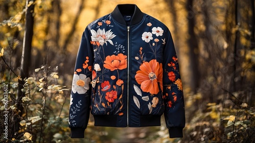 Wallpaper Mural Floral Bomber Jacket: Autumn Fashion Style Torontodigital.ca