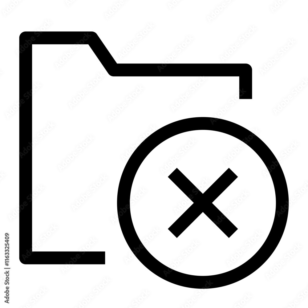 Obraz premium Folder Thin Icon