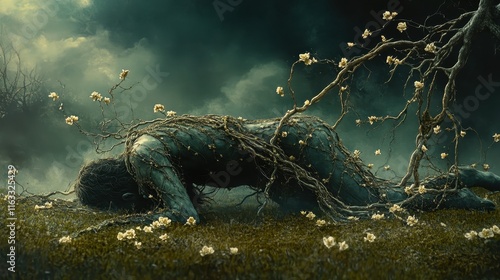 Enigmatic Nature Embrace with Mystical Undertones