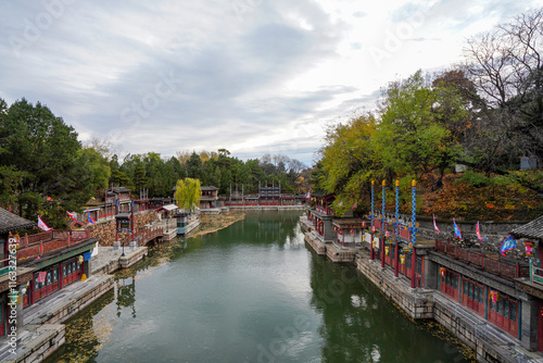 Scenery of Suzhou Street, Summer Palace, Beijing.