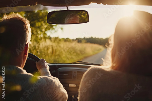 Wallpaper Mural Senior couple going for a drive in the countryside, enjoying the scenery Torontodigital.ca