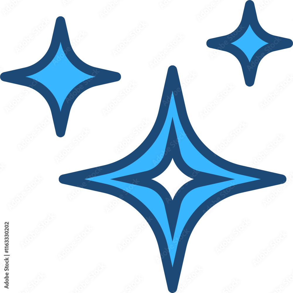 Obraz premium Sparkling Blue Icon