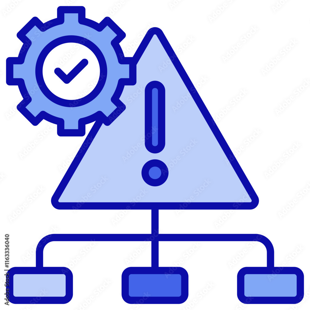 Risk Management Blue Color Icon Risk Management Blue Color Icon