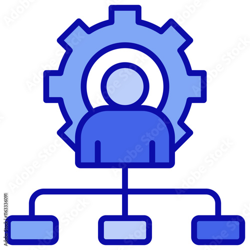 Stakeholder Blue Color Icon