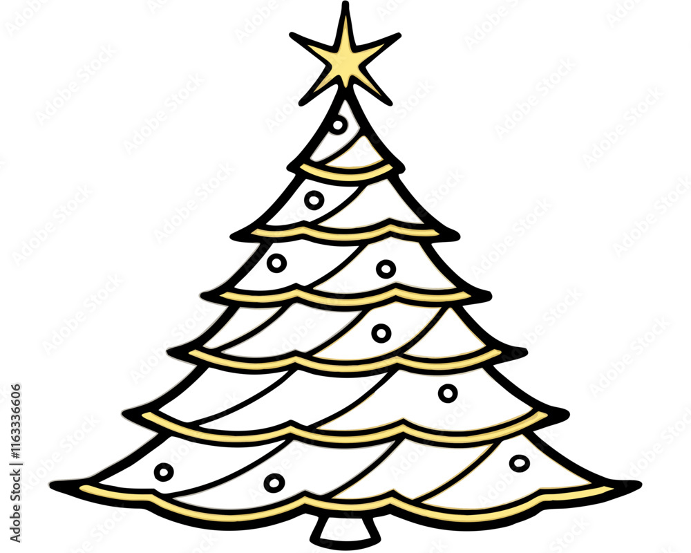 Golden Christmas Tree Line Art: Simple and Elegant Holiday Design for Crafting and Decoration. Golden Christmas Tree Line Art: Simple and Elegant Holiday Design for Crafting and Decoration.