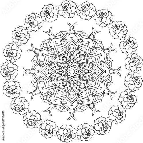 This is a beautiful mandala design