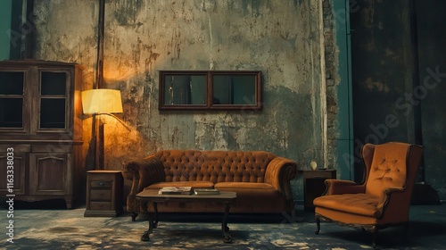 Wallpaper Mural Vintage Interior Design: A Cozy and Elegant Living Room Torontodigital.ca