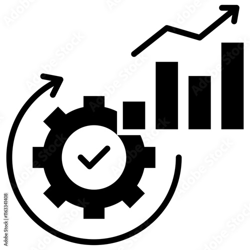 Continuous Improvement Glyph Icon