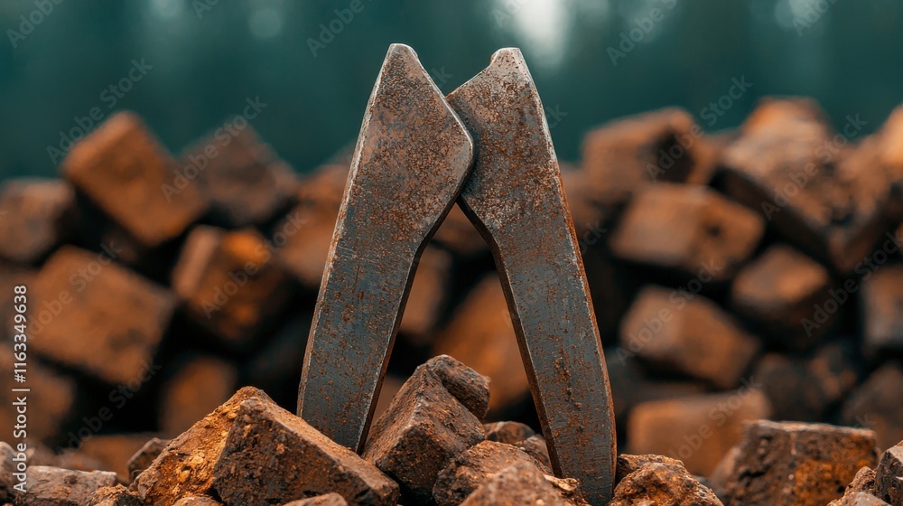 Macro close up shot of the sharp serrated jaws of a powerful metallic bolt cutter revealing the intricate industrial design and fine details of this heavy duty construction and repair tool Macro close up shot of the sharp serrated jaws of a powerful metallic bolt cutter revealing the intricate industrial design and fine details of this heavy duty construction and repair tool