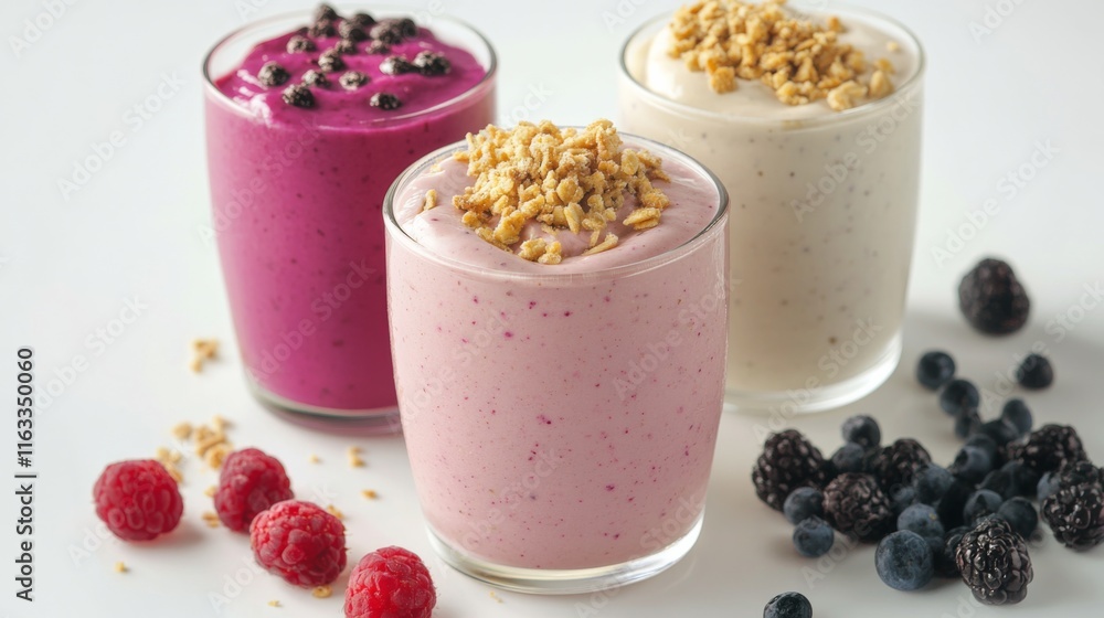 Fresh Smoothies with Vibrant Colors and Natural Ingredients Fresh Smoothies with Vibrant Colors and Natural Ingredients