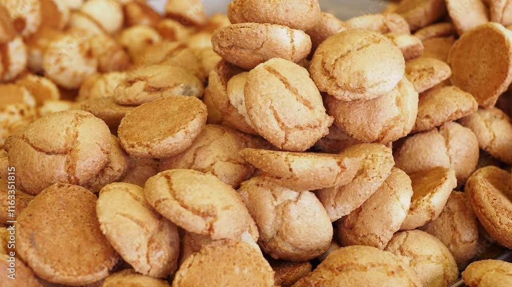 Mix of sweet cookies at bakery Mix of sweet cookies at bakery