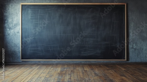 Blank Black Chalkboard Background	
