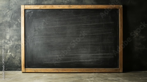 Blank Black Chalkboard Background	