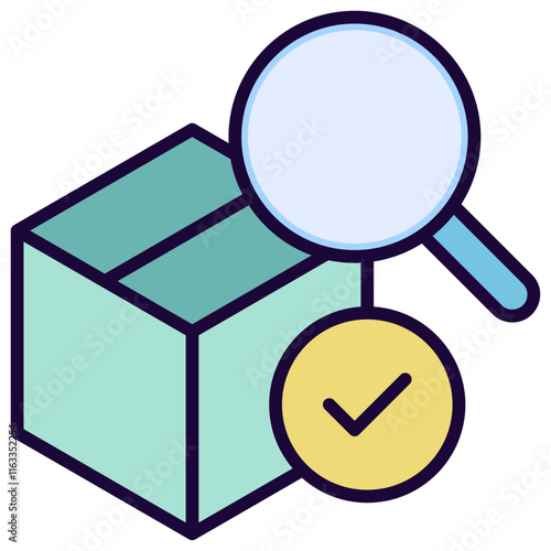 Product Inspection Outline Color Icon