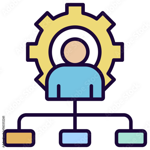 Stakeholder Outline Color Icon