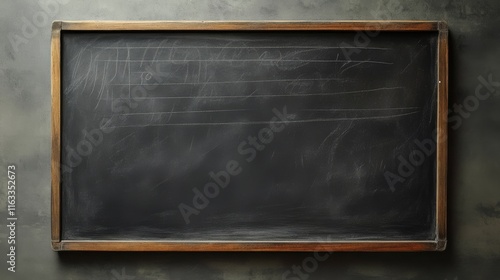 Blank Black Chalkboard Background	