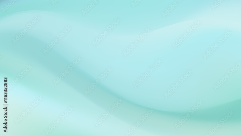Fototapeta premium Soft and airy abstract banner with a flowing light teal wave.