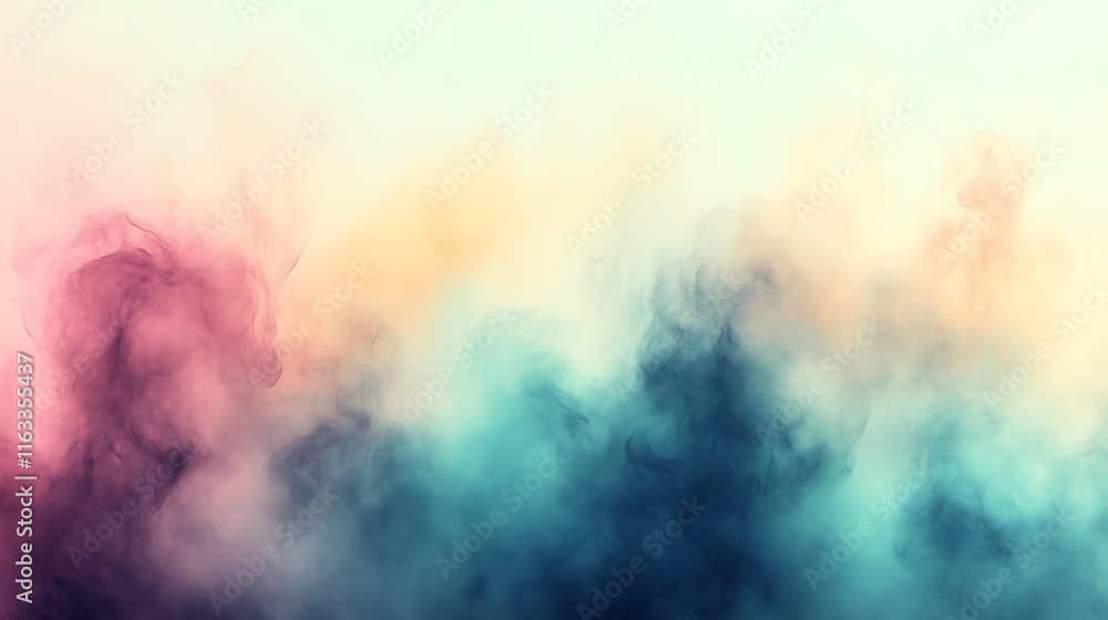 Abstract pastel colored smoke swirls and blends Abstract pastel colored smoke swirls and blends