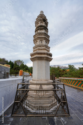 Obraz na płótnie Stone pagoda on the north side of Xumi Lingjing Site, Summer Palace, Beijing. w salonie