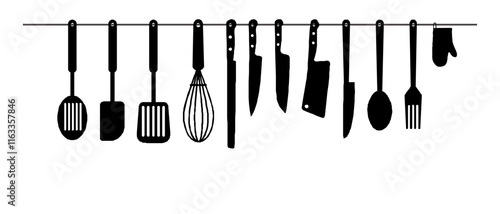 set of kitchen utensils