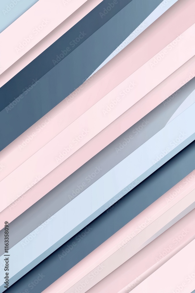 Fototapeta premium Minimalistic Diagonal Lines Background in Pink and Blue.