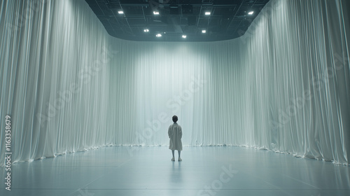 Solitary Figure in a Vast W...