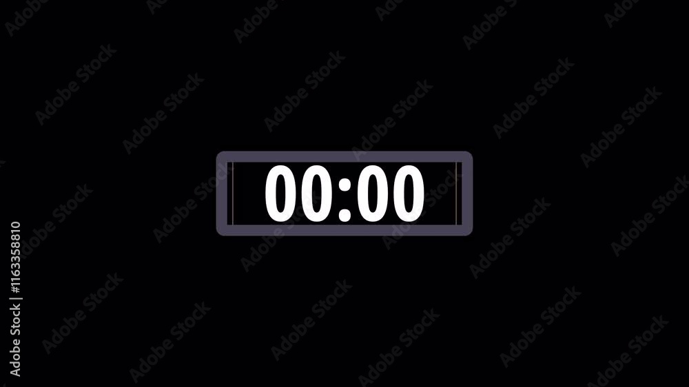 Five second countdown timer animation on transparent background 5 to 0 countdown video Five second countdown timer animation on transparent background 5 to 0 countdown video