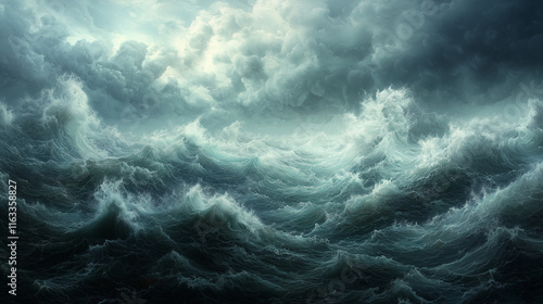 Stormy Seas: Dramatic, mood...
