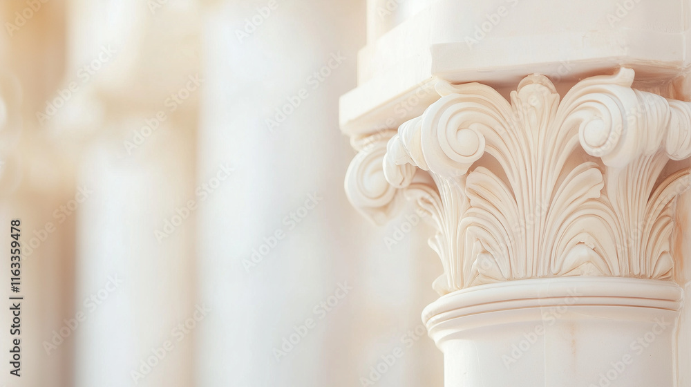 Naklejka premium Classical Column Capital Detail 