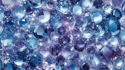 A sparkling seamless pattern of diamond-cut gems in various sizes and shapes, creating a dazzling and refined texture