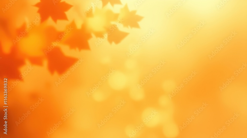 Autumnal Background Soft Focus Leaves and Golden Light Autumnal Background Soft Focus Leaves and Golden Light