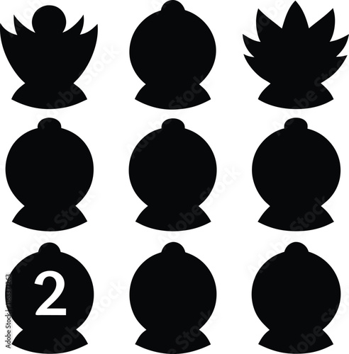 onyx  icon set vector design 