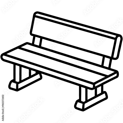 Detailed Line Work of Classroom Furniture