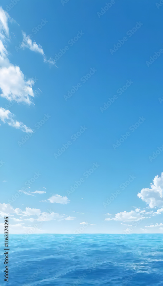 Ocean breeze soothing atmosphere clear blue sky phone wallpaper background, ai generated Ocean breeze soothing atmosphere clear blue sky phone wallpaper background, ai generated