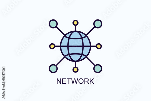 Network Vector, Icon Or Logo Sign Symbol Illustration 