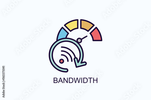 Bandwidth Vector, Icon Or Logo Sign Symbol Illustration 