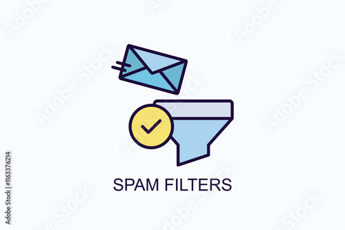 Spam Filters Vector, Icon Or Logo Sign Symbol Illustration 