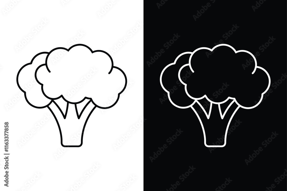 Elegant Broccoli Icon Collection. Clean and Versatile Graphics Elegant Broccoli Icon Collection. Clean and Versatile Graphics