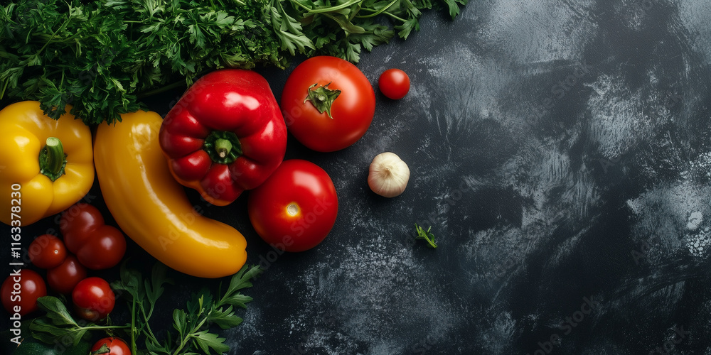 Fresh Vegetable Banner Full Background with Organic Assorted Vegetables Vibrant Colorful Farm Produce
Fresh Vegetable Banner Full Background with Organic Assorted Vegetables Vibrant Colorful Farm Produce