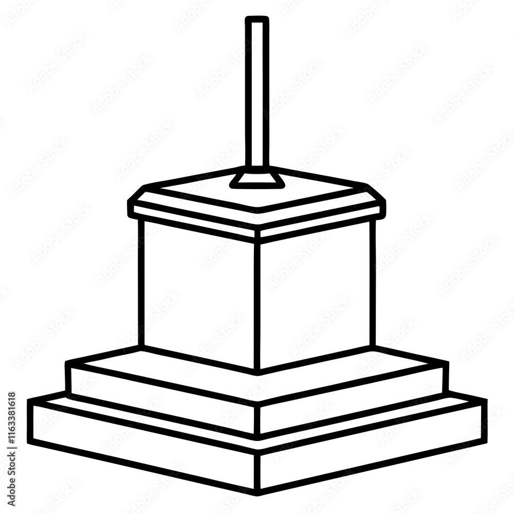 Geometric Podium Outline Vector Geometric Podium Outline Vector
