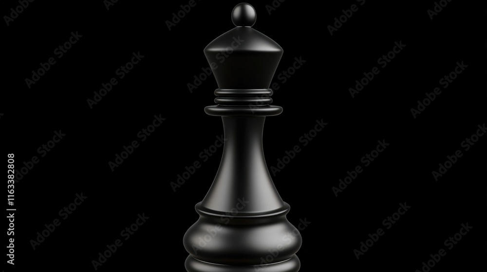 3d chess king piece icon symbolizing strategic leadership in black studio lighting minimalist environment 3d chess king piece icon symbolizing strategic leadership in black studio lighting minimalist environment