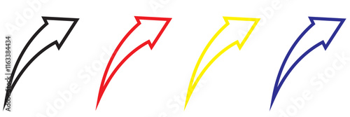 Curve  arrow icon on white background. flat style. arrow icon for your web site design, logo, app, UI. arrow indicated the direction symbol. curved arrow sign.