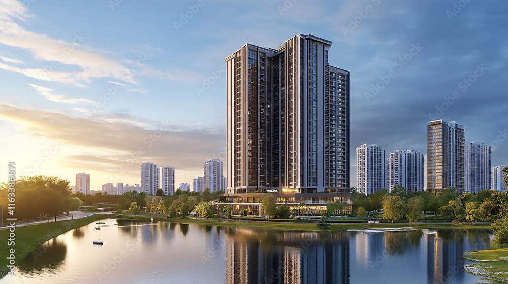 CBD landscape of Yiwu City, Zhejiang Province, China City Skyline Under Blue Sky and White Clouds
CBD landscape of Yiwu City, Zhejiang Province, China City Skyline Under Blue Sky and White Clouds