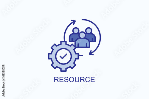 Resource isolated vector, icon or logo sign symbol illustration